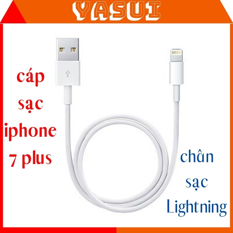 Cáp sạc iphone 7 plus chân sạc lightning lõi 5 chíp,cáp dài 1m cho điện thoại ip 6/6s/6s plus/7/7 plus/8/8 plus –YASUI