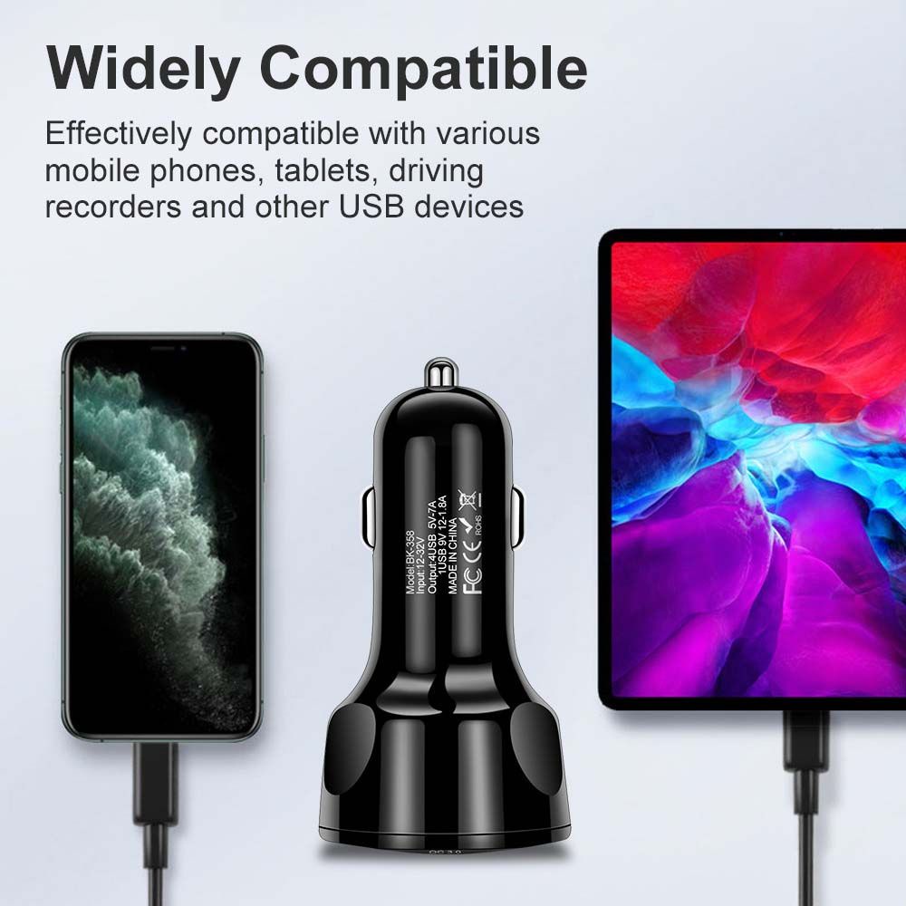 Bộ sạc nhanh 7a 4 cổng Usb tiện dụng cho điện thoại trên xe hơi