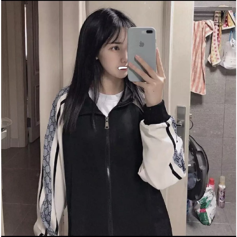 ÁO KHOÁC DÙ NAM NỮ PHỐI HỌA TIẾT SỌC TAY MÀU TRẮNG zaplang CỰC HOT MTB [NewUnisex]