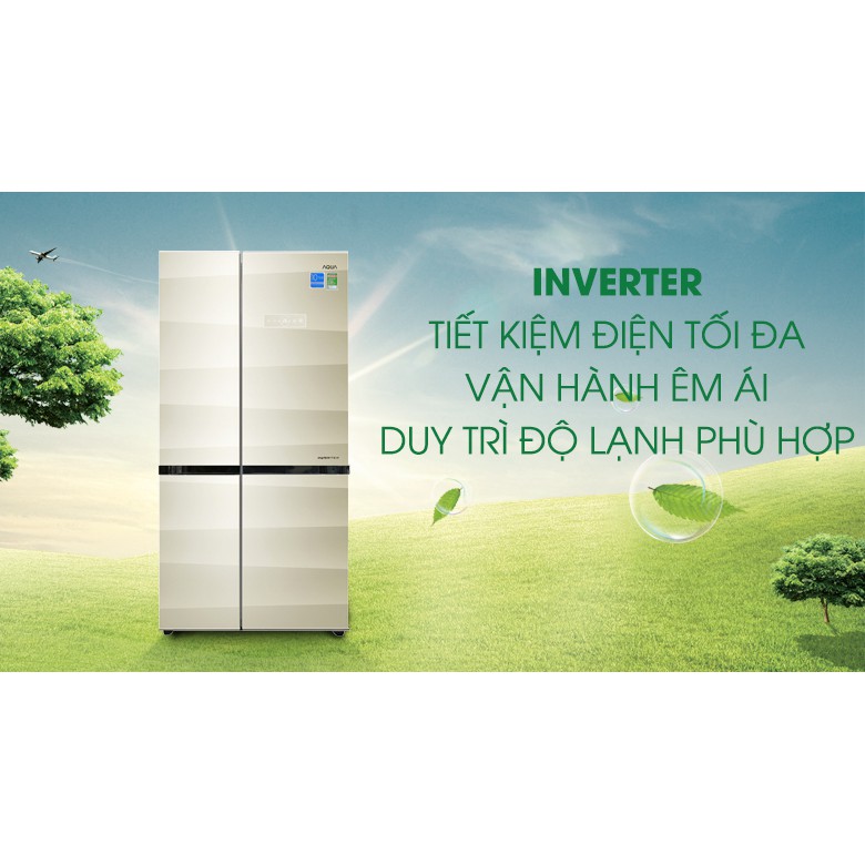 Tủ lạnh Aqua Inverter 518 lít AQR-IG585AS SG (Miễn phí giao tại HCM-ngoài tỉnh liên hệ shop)