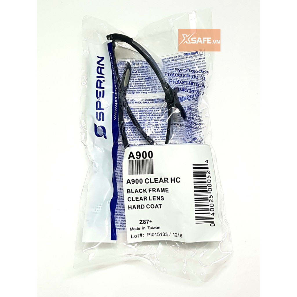 Kính bảo hộ SPERIAN A900 Mắt kính chống bụi, chống trầy xước,  tia UV, chống hơi nước, dùng trong lao động, đi xe máy