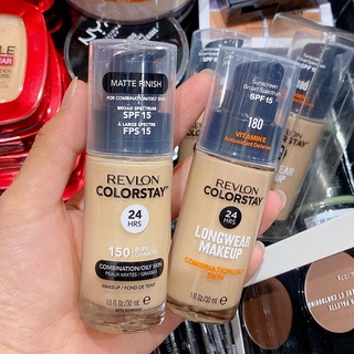 Kem nền che khuyết điểm, kiềm dầu, mịn màng revlon colorstay makeup 24hrs wear 30ml