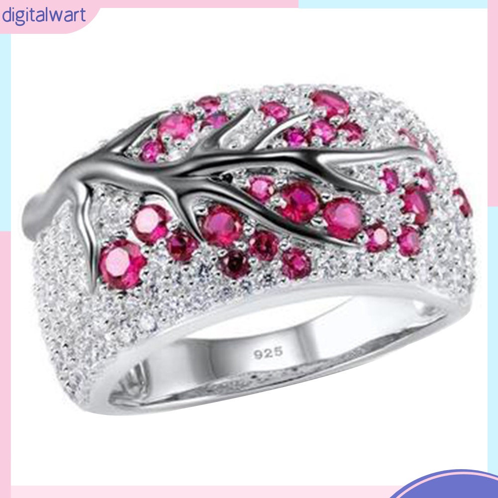 Nhẫn Hợp Kim Hình Cành Cây Đính Đá Thời Trang Sang Trọng Dành Cho Nữ