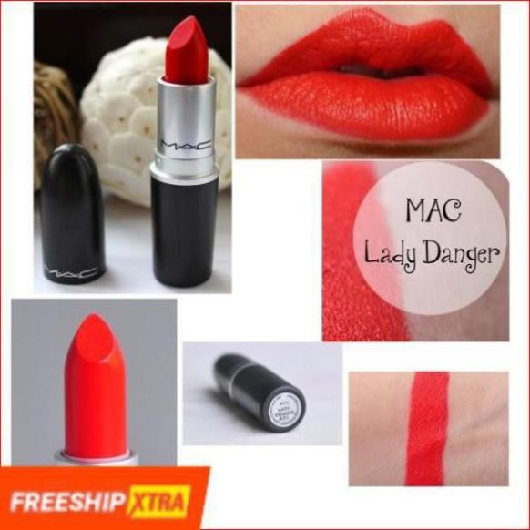 💄💄Son MAC Lady Danger 607 Màu Đỏ Cam – Matte