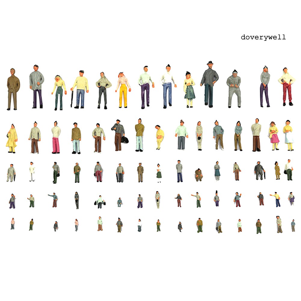 Set 100 mô hình người mini tỉ lệ 1: 100 chuyên dùng