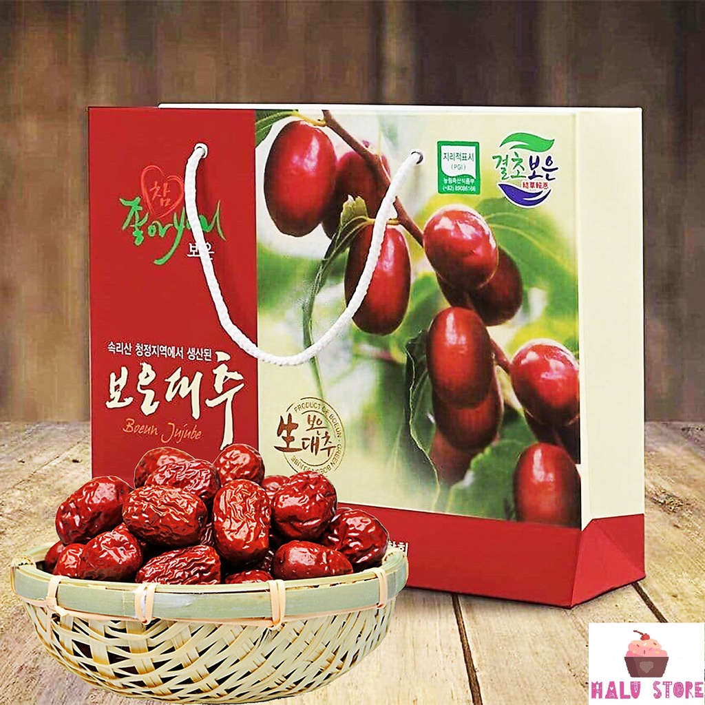 [LOẠI 1] Táo Đỏ Sấy Khô Hàn Quốc Hộp 1Kg tặng kèm túi xách siêu sang trọng