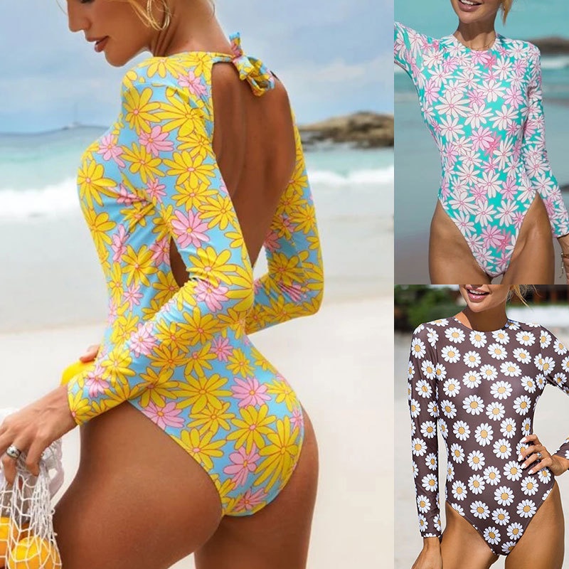 Dài tay bikini đi biển 1 mảnh đẹp đồ bơi hàn quốc cho nữ set học sinh đồ tắm biển nữ một mảnh sexy kín đáo hở lưng cạp cao Bộ Đồ Bơi Một Mảnh Kiểu Mới 2022 Thời Trang Gợi Cảm Cho Nữ