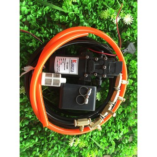 Bộ phun sương mini 5 béc sử dụng bơm KUBOTA nguồn 12V5A 5 bộ béc phun sương 5m dây phun sương 1m dây hút lọc rác CỰC RẺ