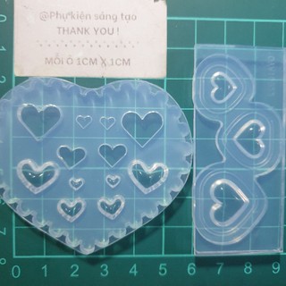 Khuôn trái tim nhiều mẫu- nhiều size cho resin💝💖💕💕