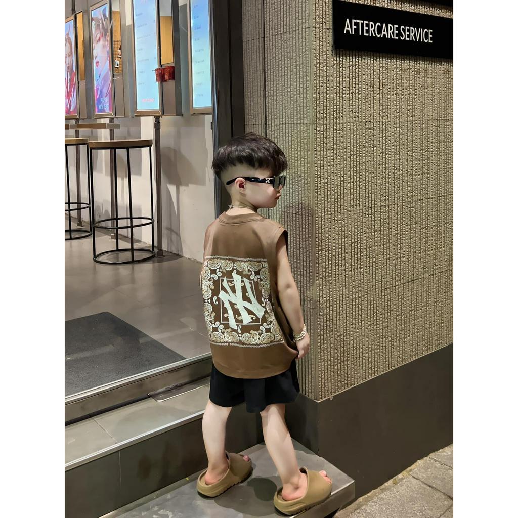 Bộ quần áo ba lỗ dabana cho bé trai , set tank top quần short trẻ em unisex , Kid_genz