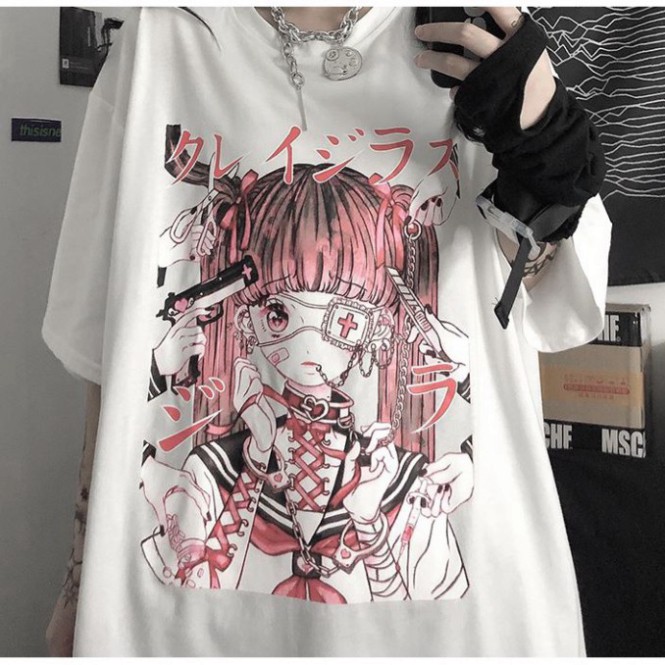 [Mã FAMARAL1 giảm 10K đơn 50K] Áo thun tay lỡ Unisex Awesometee, áo phông form rộng ATL ANIME M415