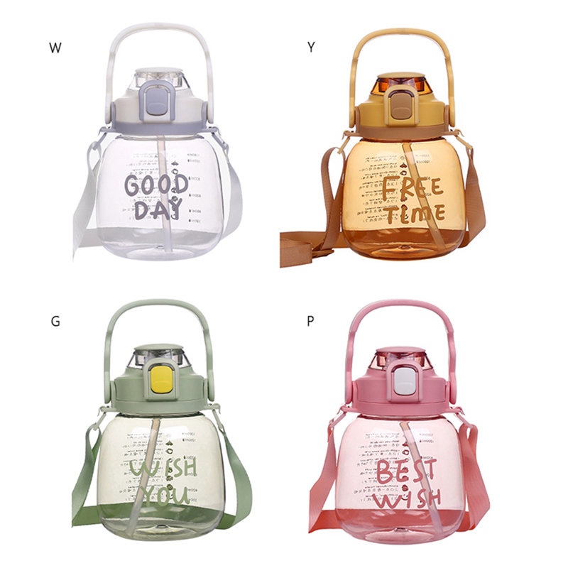 Bình Nước Trong Suốt Dung Tích 1200ml Chống Tràn Tiện Dụng Cho Học Sinh