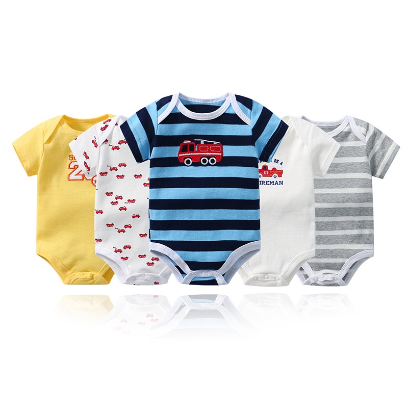 Set 5 Bộ Đồ Liền Thân Xinh Xắn Đáng Yêu Dành Cho Bé Sơ Sinh akku