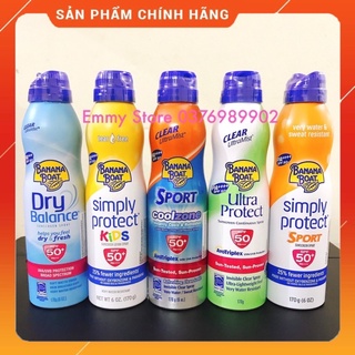 Chống Nắng Dạng Xịt Thương Hiệu Banana Boat SPF50- 170g Các Loại