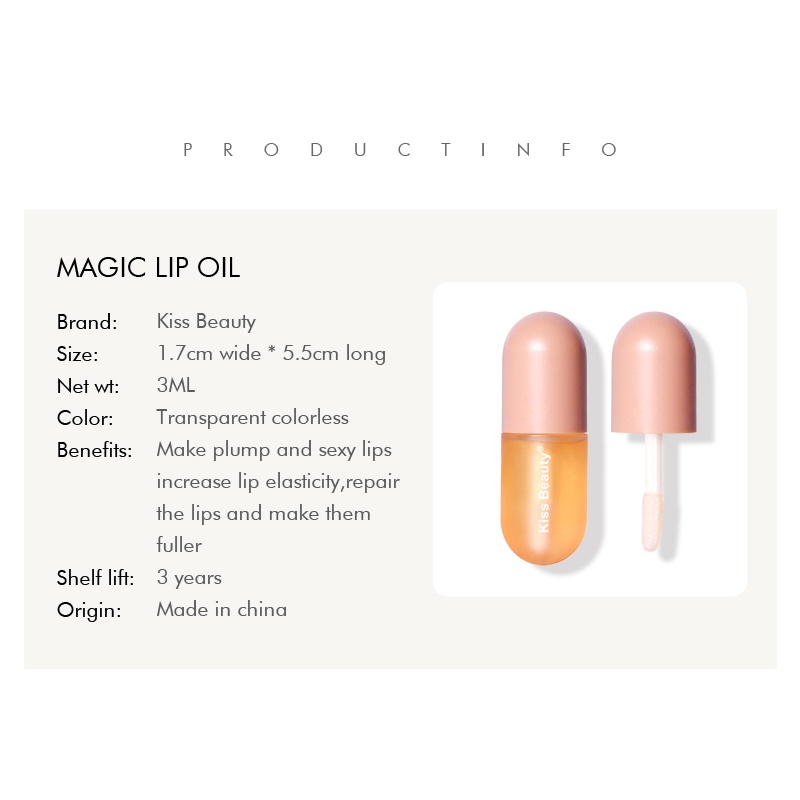 Tinh Dầu Dưỡng Làm Đầy Môi Hiệu Kiss Beauty