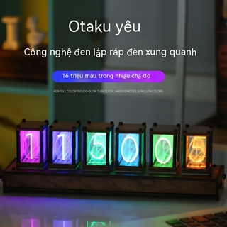 Đồng Hồ LED Rgb Để Bàn Không Ồn Thiết Kế Hiện Đại Sáng Tạo