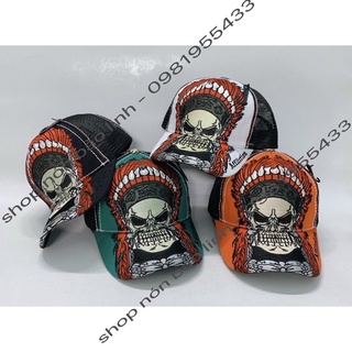 Nón Ông Địa Thêu Đầu Lâu Thổ Dân (AFFLICTION) Phong Cách Hầm Hố