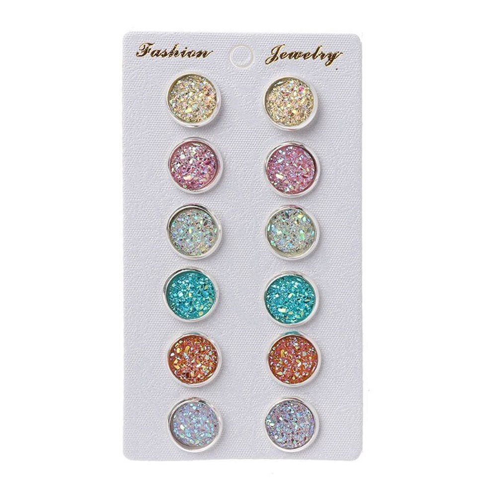 6 Đôi khuyên tai tròn lấp lánh