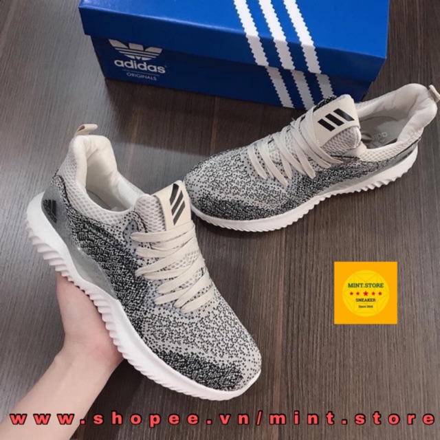 ( Video cận cảnh ) Giày Sneaker Alphabounce Beyond Báo Xám