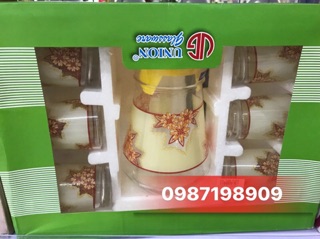 Bộ bình và 6 cốc thuỷ tinh