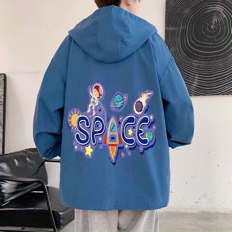 Áo khoác dù unisex nam nữ mặc được SPACE chất liệu dù 2 lớp dày dặn có size tới 80kg