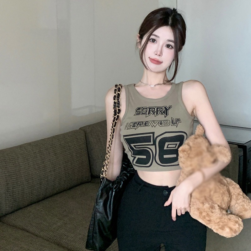 Áo Tank Top Thể Thao Sát Nách Dáng Ôm Quyến Rũ Trẻ Trung Phong Cách Hàn Quốc