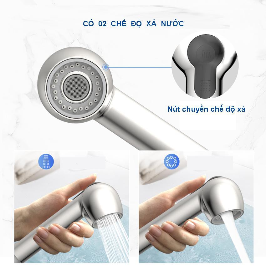 Vòi rửa chén bát nóng lạnh dây rút cắm chậu OS621 inox 304 cao cấp - Bảo hành 03 năm trên toàn quốc