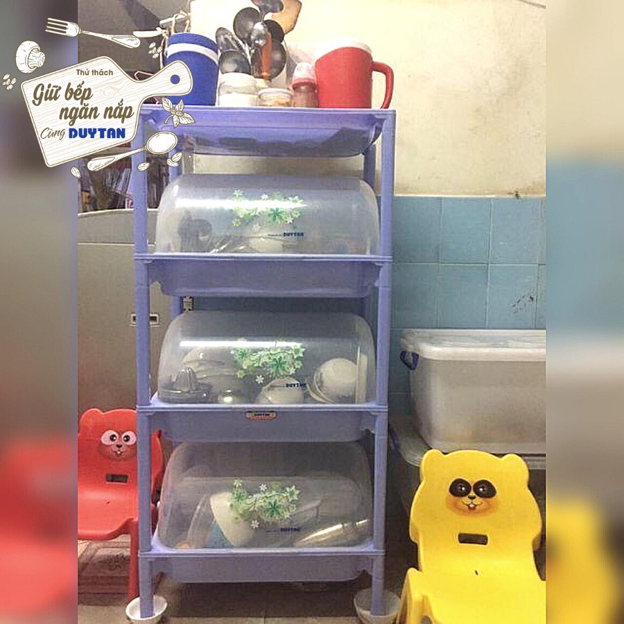 KỆ CHÉN CÓ NẮP ĐẬY MATSU NHỎ 3 NGĂN NHỰA DUY TÂN