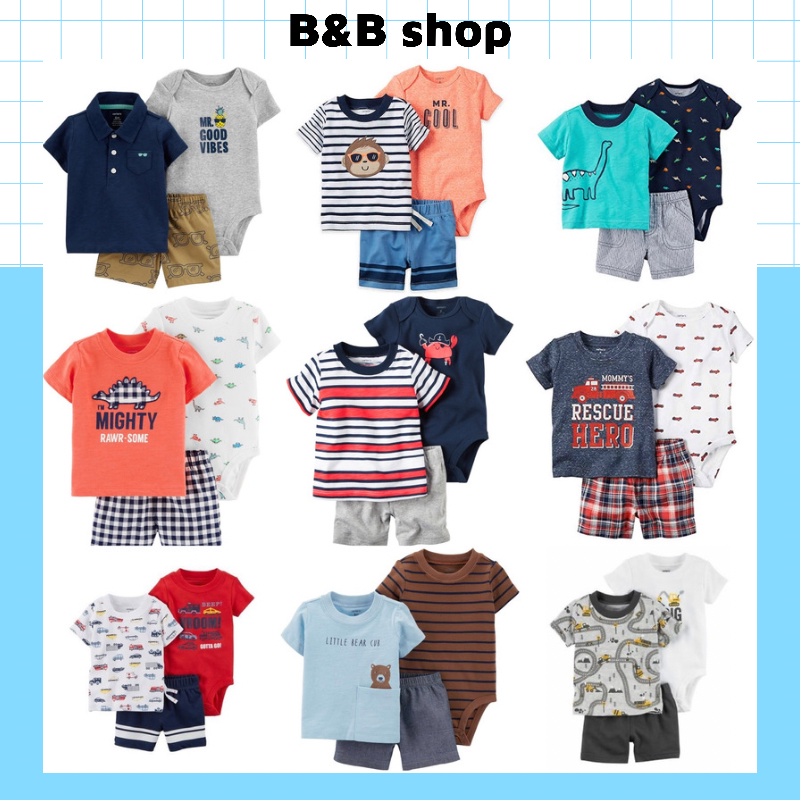 Set 3 chi tiết Carter cho bé trai xuất dư