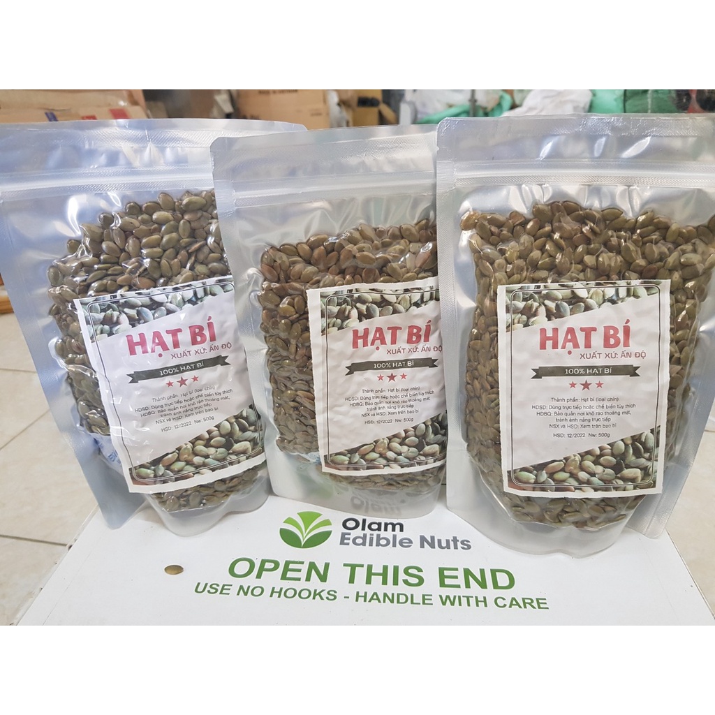 Nhân bí xanh ẤN ĐỘ  500Gr