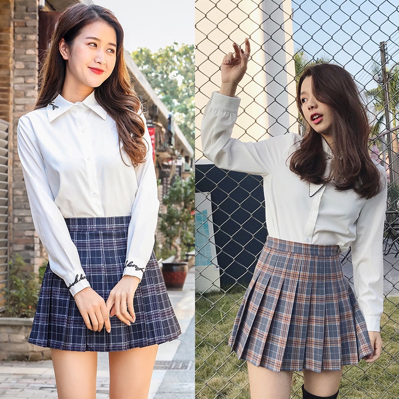 Chân Váy Chữ A Lưng Cao Họa Tiết Caro Phong Cách Hàn Quốc Cho Nữ | BigBuy360 - bigbuy360.vn