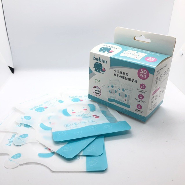 Túi trữ sữa bịch đựng sữa mẹ túi zip trữ sữa 100ml 250ml cao cấp có vòi rót Babuu Nhật BB04 Homedy Kids