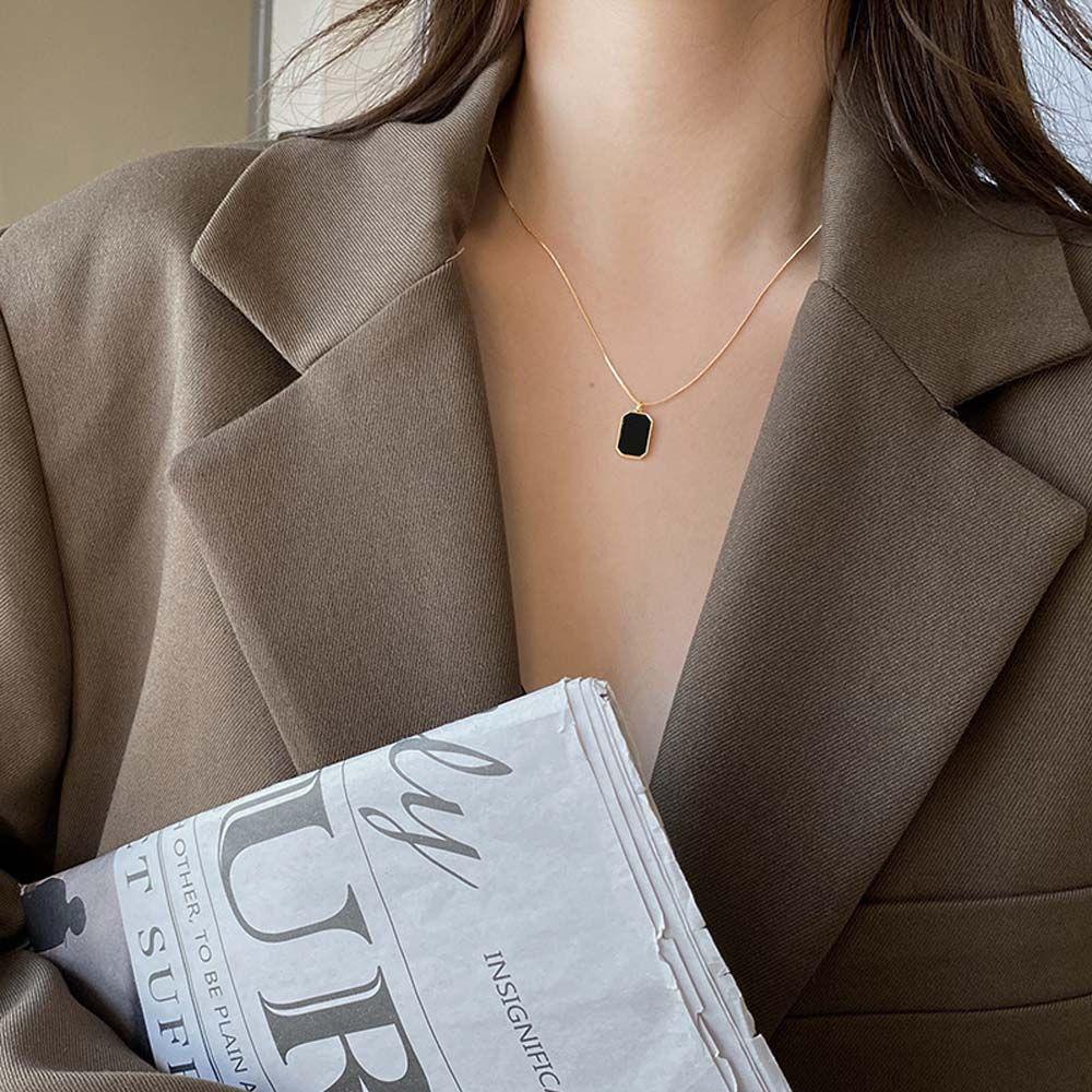 MXGOODS Vòng cổ Mặt Vuông Phong Cách Hàn Quốc Thời Trang Cho Nữ