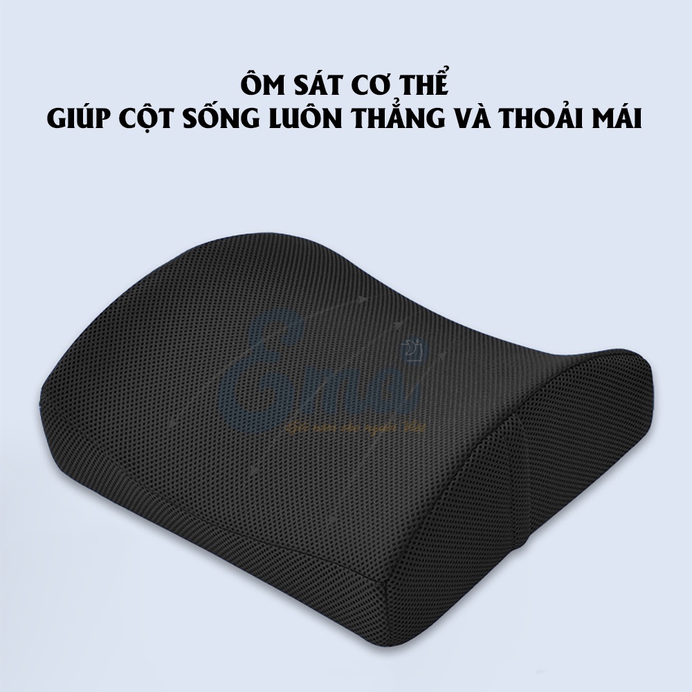 Bộ gối tựa lưng có gel lạnh &amp; đệm lót mông ghế văn phòng 3D Silicon SP04 EMA