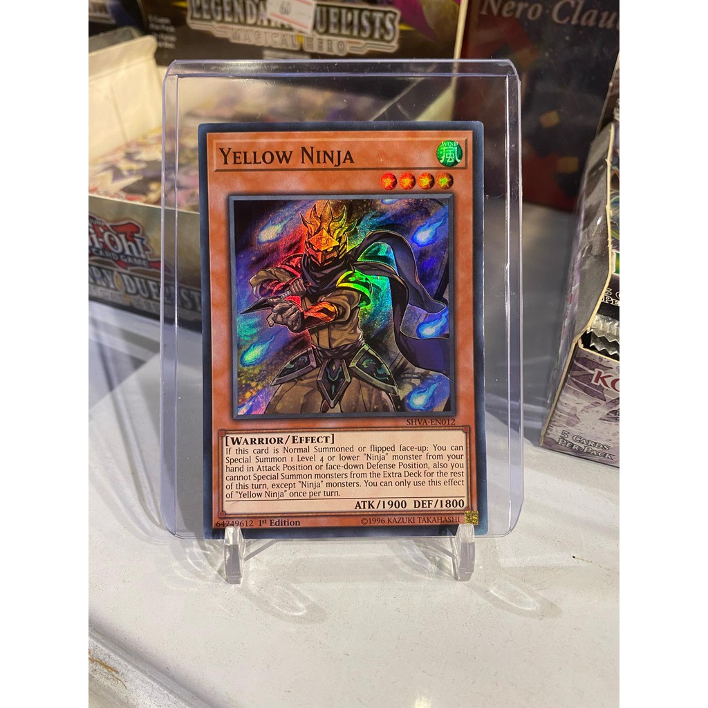 Lá bài thẻ bài Yugioh Yellow Ninja – Super Rare - Tặng bọc bài nhựa bảo quản