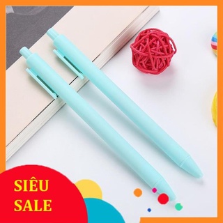 Y7 Bút bi bấm vỏ màu macaron tuỳ chọn dễ thương ngòi 0.5mm mực đen