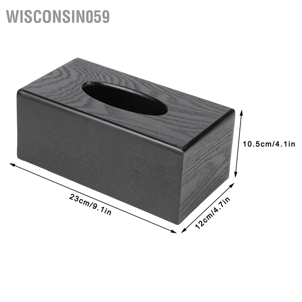 Wisconsin059 Hộp đựng khăn giấy bằng gỗ màu đen ăn Phong cách thanh lịch Giá đỡ cho phòng khách sạn gia đình