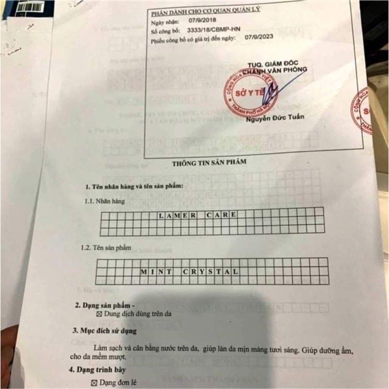 Toner Tinh Thể Bạc Hà Mint Crystal Dr.Lacir 100ml