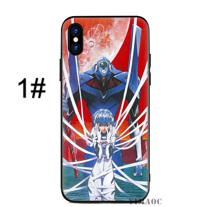Ốp điện thoại IPhone XS Max XR 8 7 Plus 6 6S 5S SE in hình Neon Genesis Evangelion