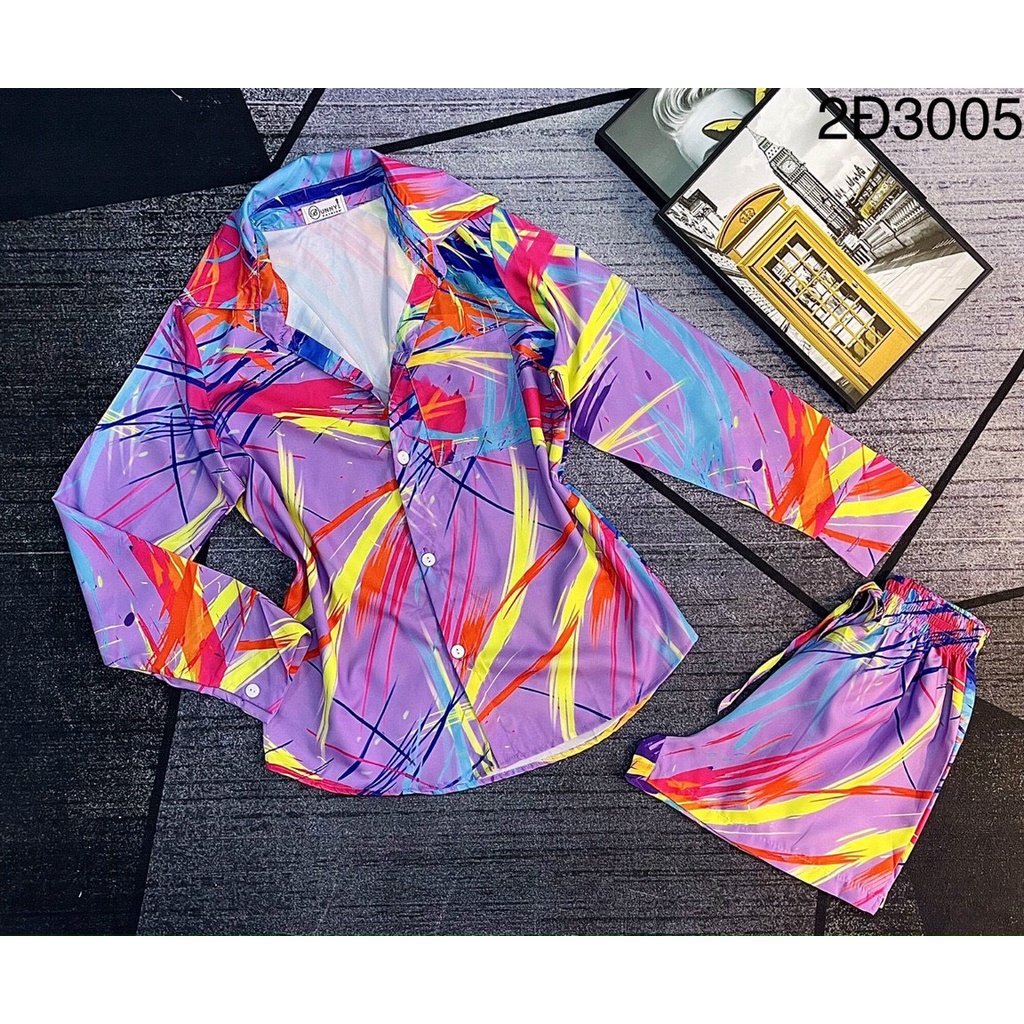 Set quần đùi áo sơ mi 7 màu