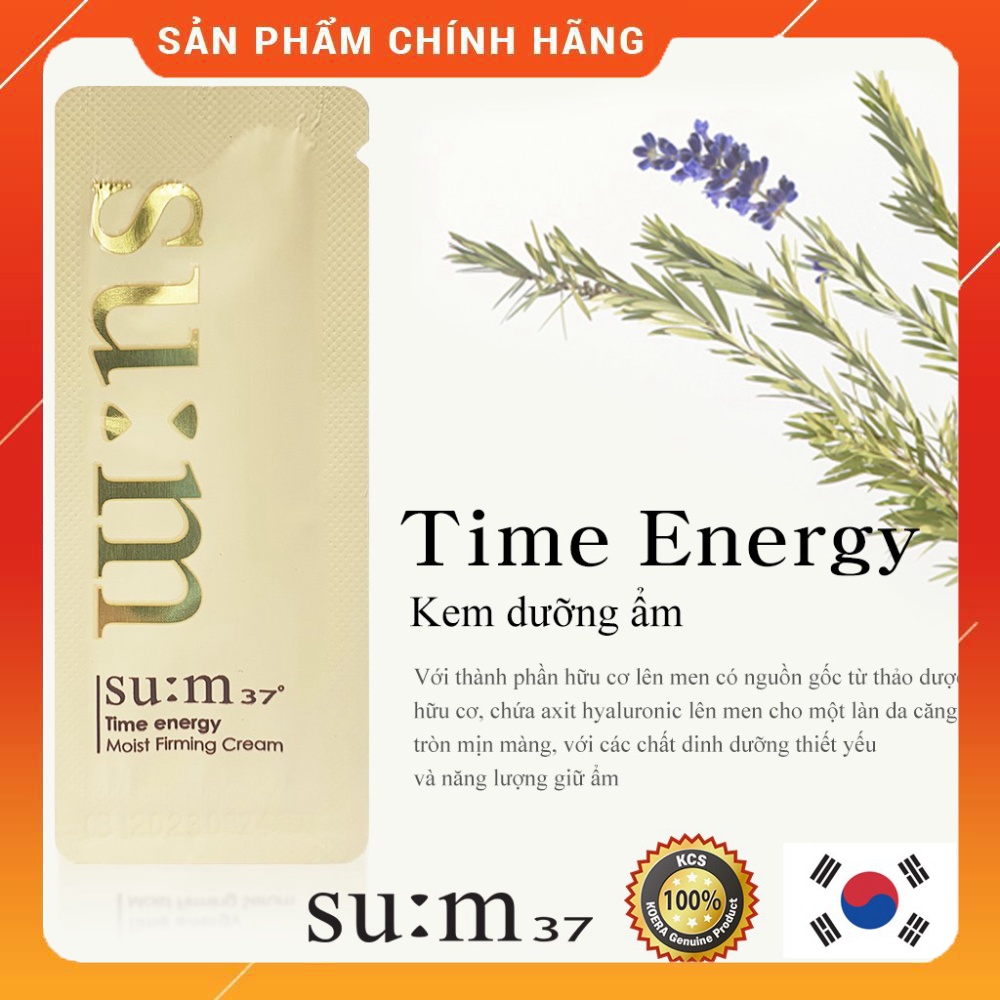 Gói kem dưỡng ẩm, nâng cơ trẻ hóa da su:m 37 Time Energy Skin Resetting Moist Firming Cream Sample 1ml | BigBuy360 - bigbuy360.vn