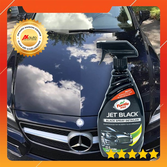 Sơn xịt bóng tổng hợp màu đen T319 Turtle wax-Wax bóng sơn xe màu đen, bảo vệ bề mặt sơn xe bền lâu