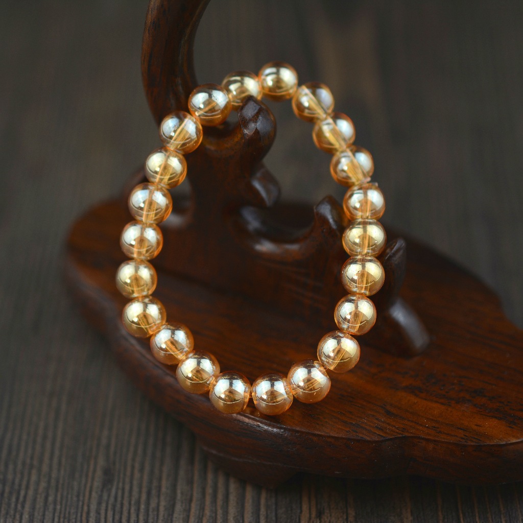 Vòng tay chuỗi hạt đá zircon pha lê 8mm-10mm