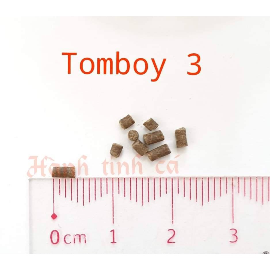 Túi zip 50gram Cám Tomboy 3 [dạng hạt CHÌM]- dùng cho CÁ-TÉP-TÔM-CỬU SỪNG-LA HÁN-RÙA KIỂNG