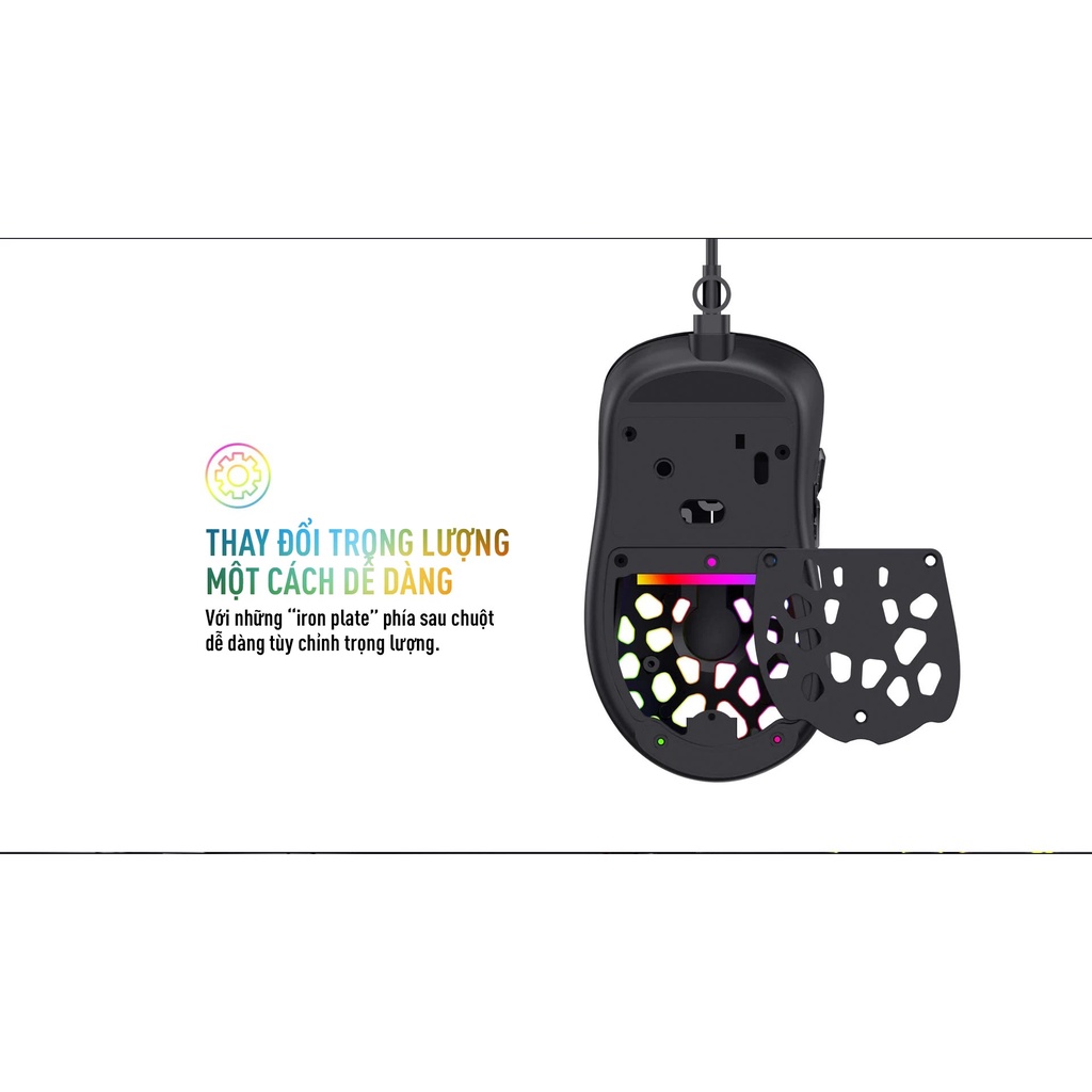 【Giao Hỏa Tốc】Chuột Gaming Có Dây HAVIT MS955 RGB Blacklit, 6 Chế Độ DPI, 20 Triệu Lần Nhấn - Chính Hãng Bảo Hành 12T