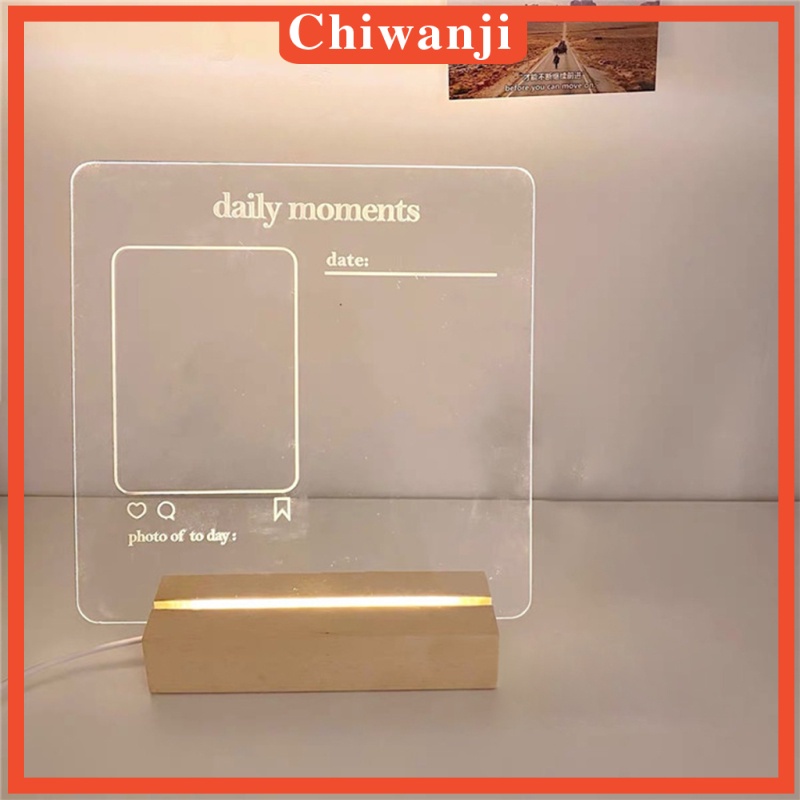 Bảng Ghi Chú Bằng Acrylic Trong Suốt Có Đèn LED