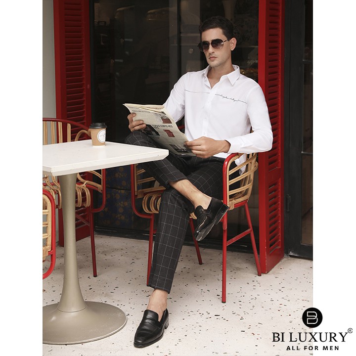 Áo sơ mi nam trắng dài tay Biluxury SMDT018TRK vải nano cao cấp chống nhăn form body fit thanh lịch | BigBuy360 - bigbuy360.vn