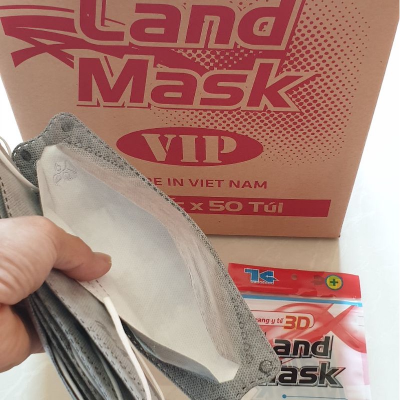 Khẩu Trang y tế kháng khuẩn KF94 người lớn Túi 6 chiếc 3d landmask xuất khẩu túi đỏ Vip chính hãng