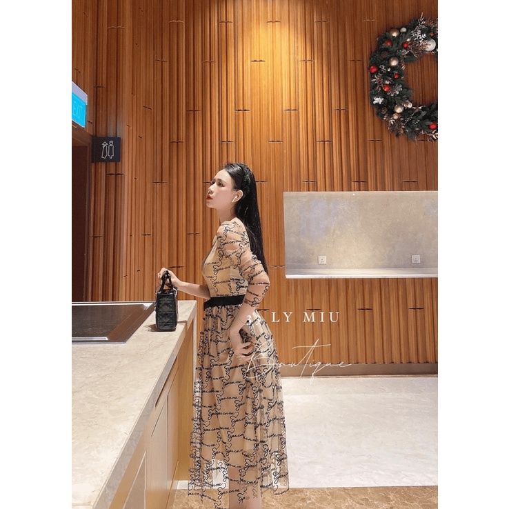 Đầm Lưới THiết Kế Cực Đẹp Mắt Có In Chữ Mặc ĐI Tiệc Cực HOT UP