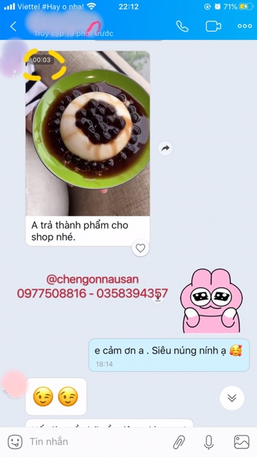 Set tàu hũ bột 500g , syrup 250g, Tchâu đen 1kg